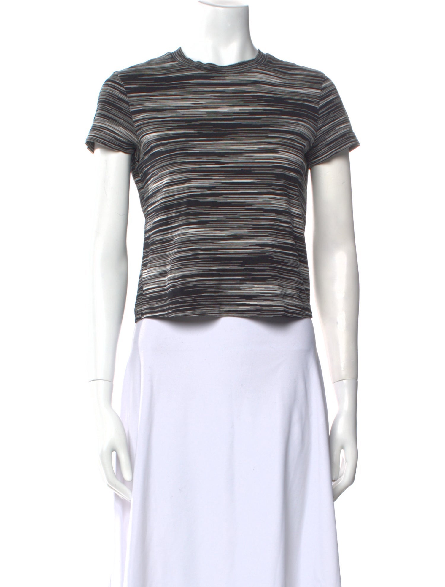 Missoni Striped Crew Neck Crop Top